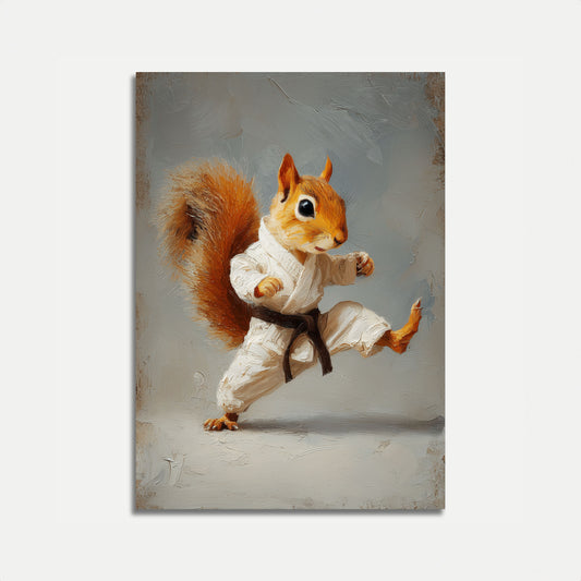 Kung Fu Squirrel Warrior Poster