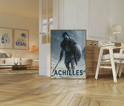 Achilles Warrior in Snow Poster