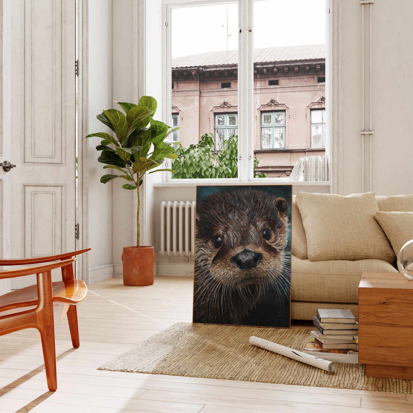 Póster de Vida Silvestre Retrato de Nutria