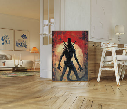 Menacing Alien Xenomorph Poster