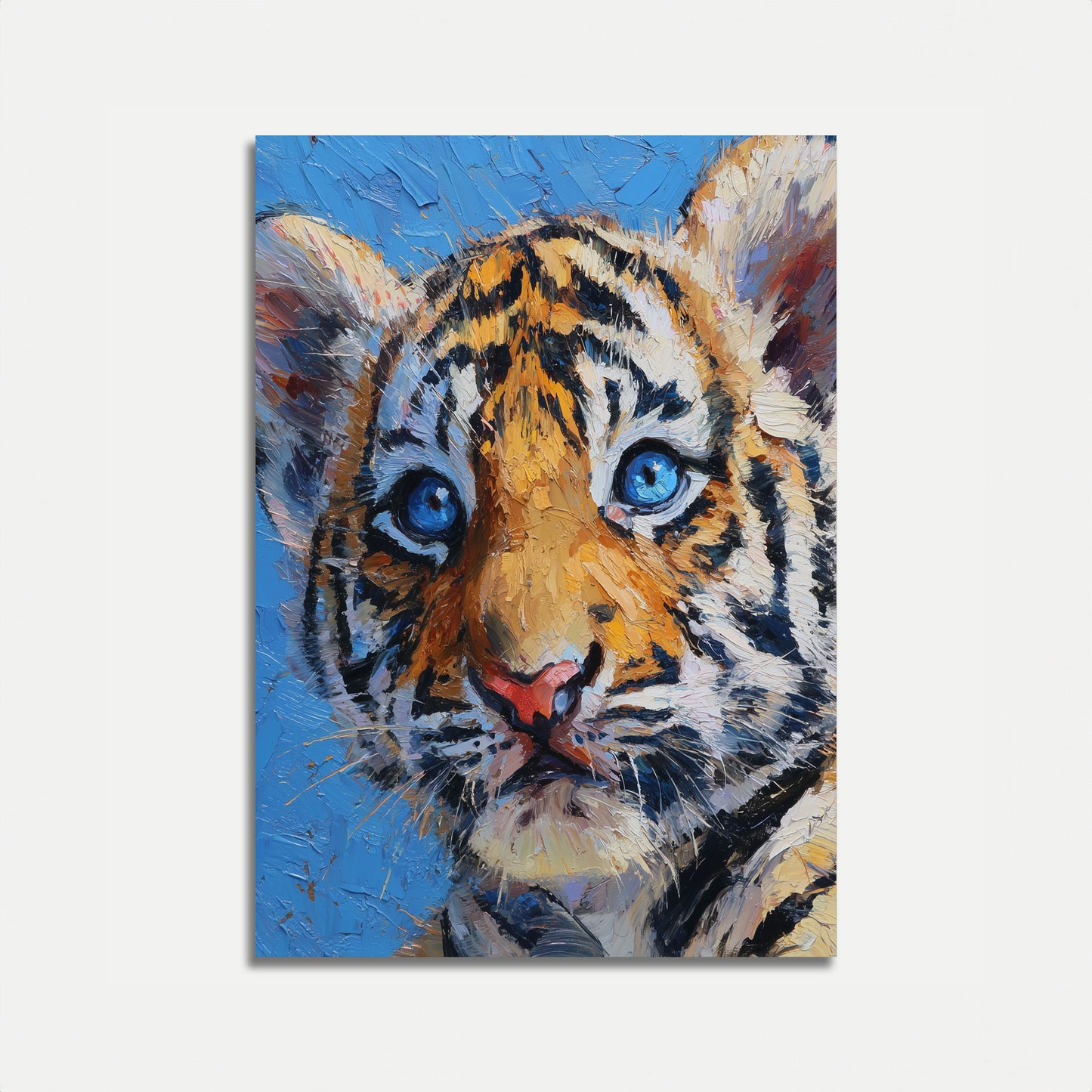 Tiger Cub Blue Eyes Poster
