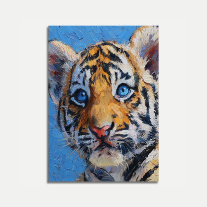 Tiger Cub Blue Eyes Poster