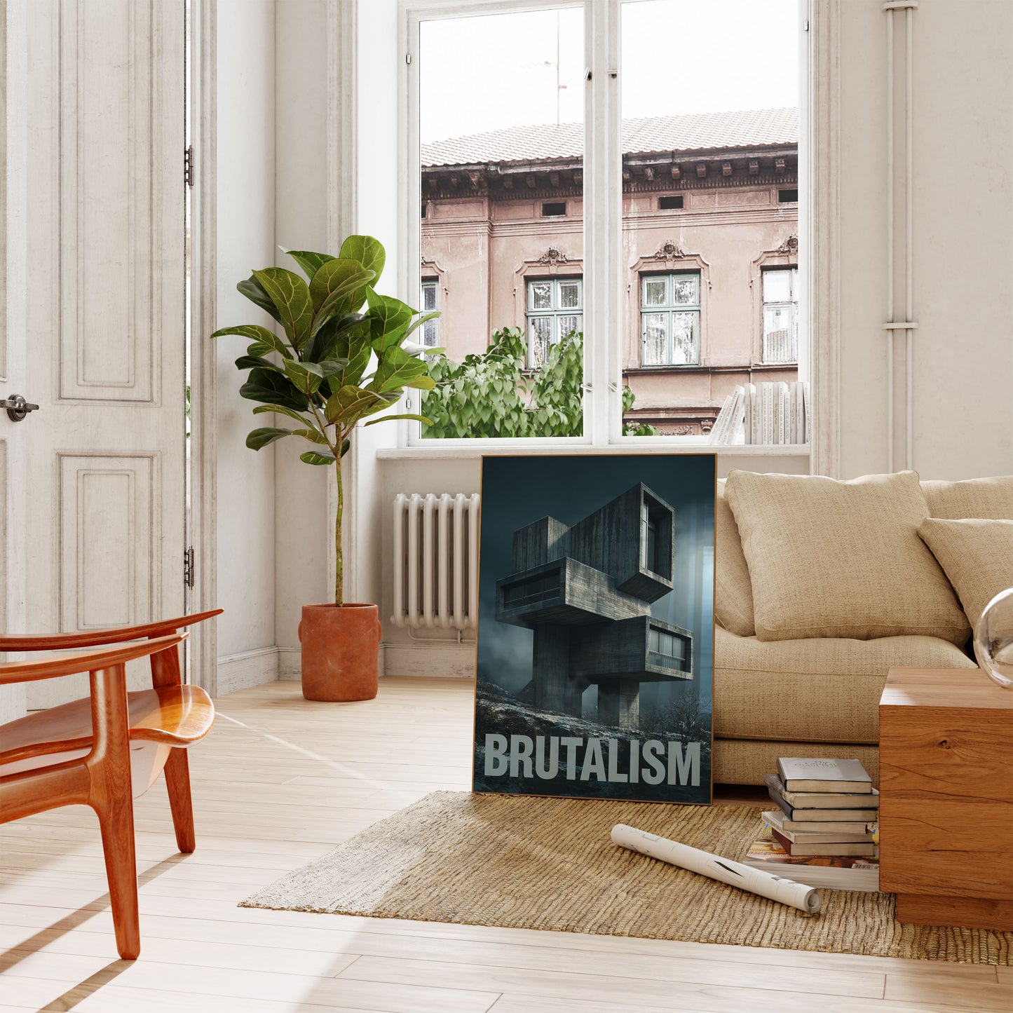 Brutalistisk Arkitektur Mesterværk Plakat