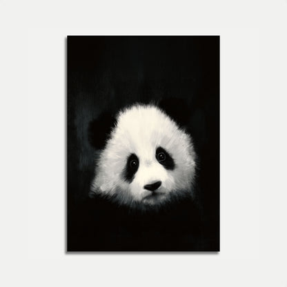 Póster de retrato de panda esponjoso