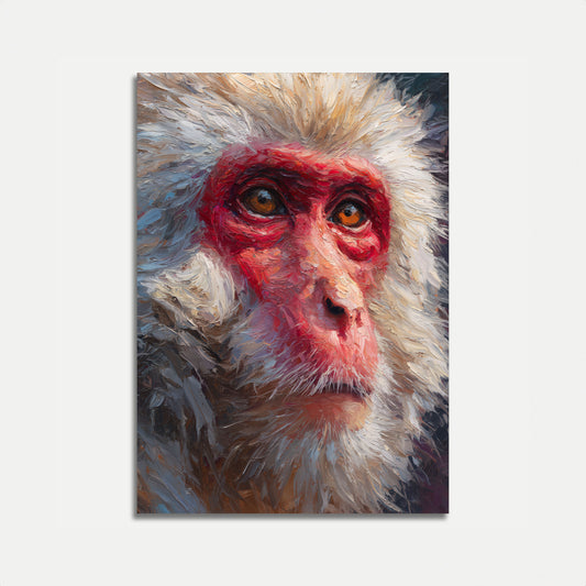 Japanese Macaque Portrait Poster
