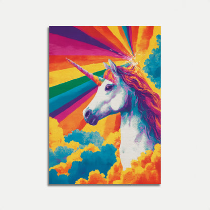 Poster Magico di Unicorno Arcobaleno