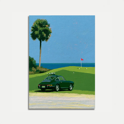 Küstengolfplatz-Kurzurlaub Poster