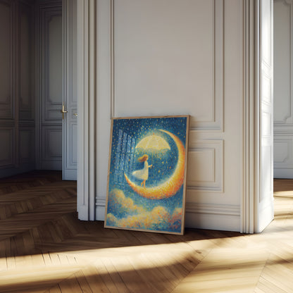 Starry Moon Dance Poster