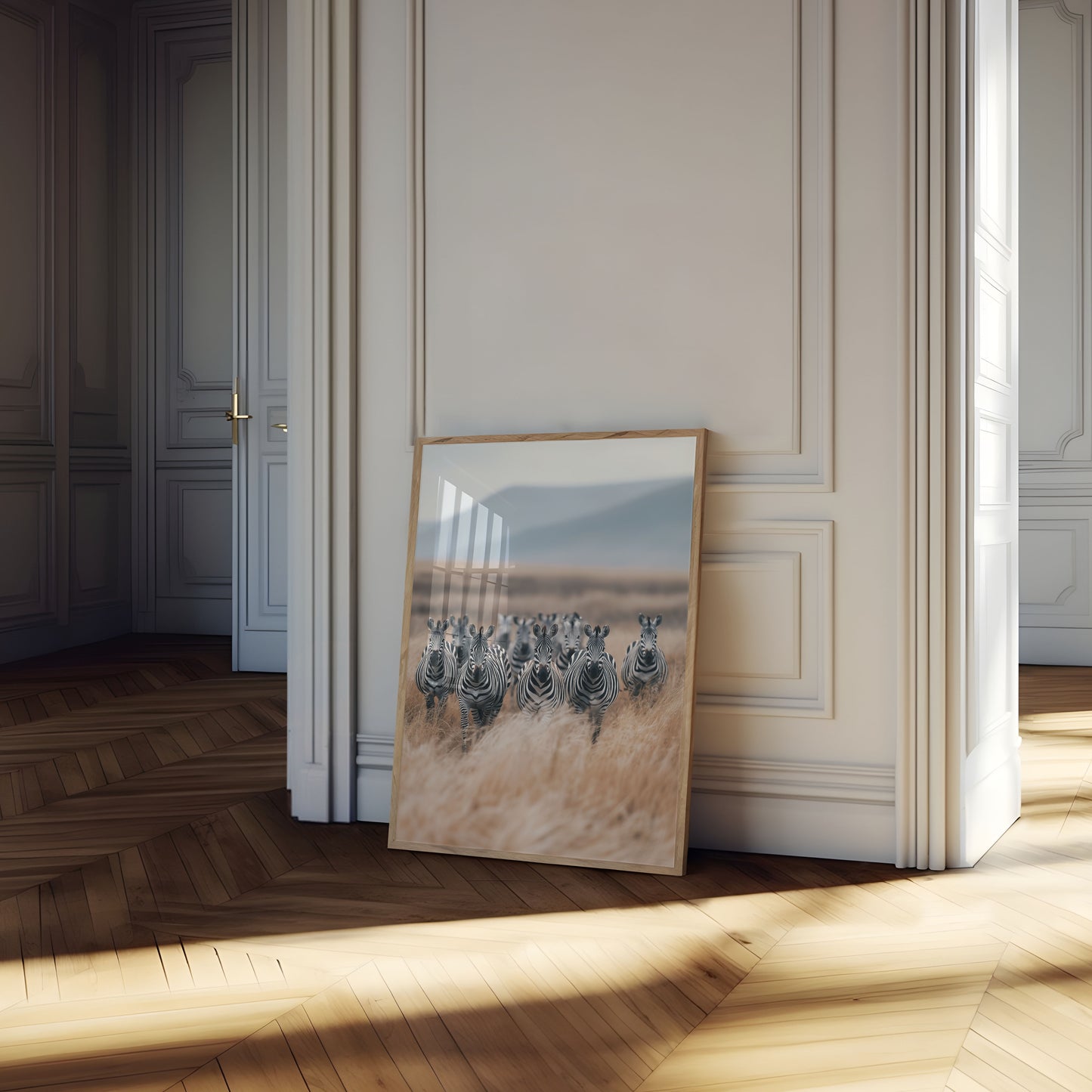 Zebra Herd Wildlife Poster