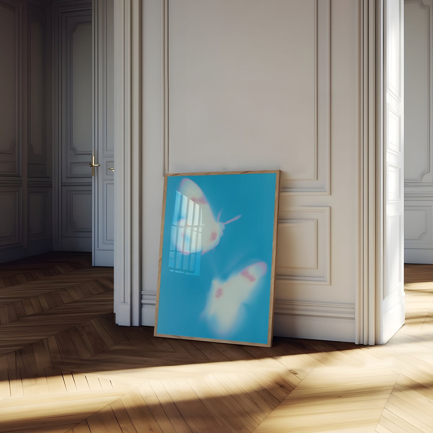 Ethereal Blue Butterfly Poster