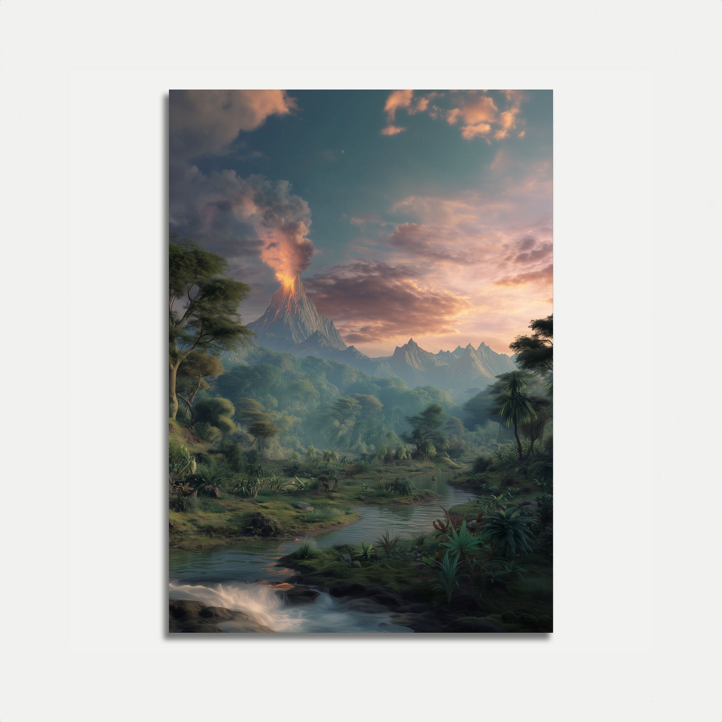 Ancient Volcanic Landscape Poster
