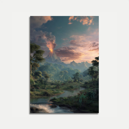 Ancient Volcanic Landscape Poster