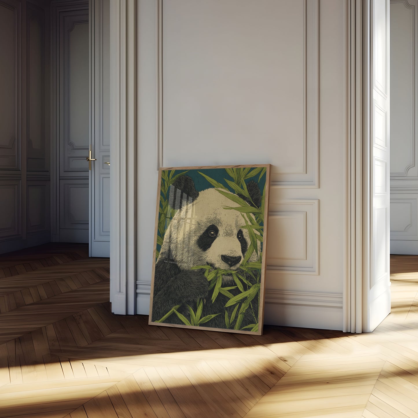 Giant Panda Bamboe Eetende Poster