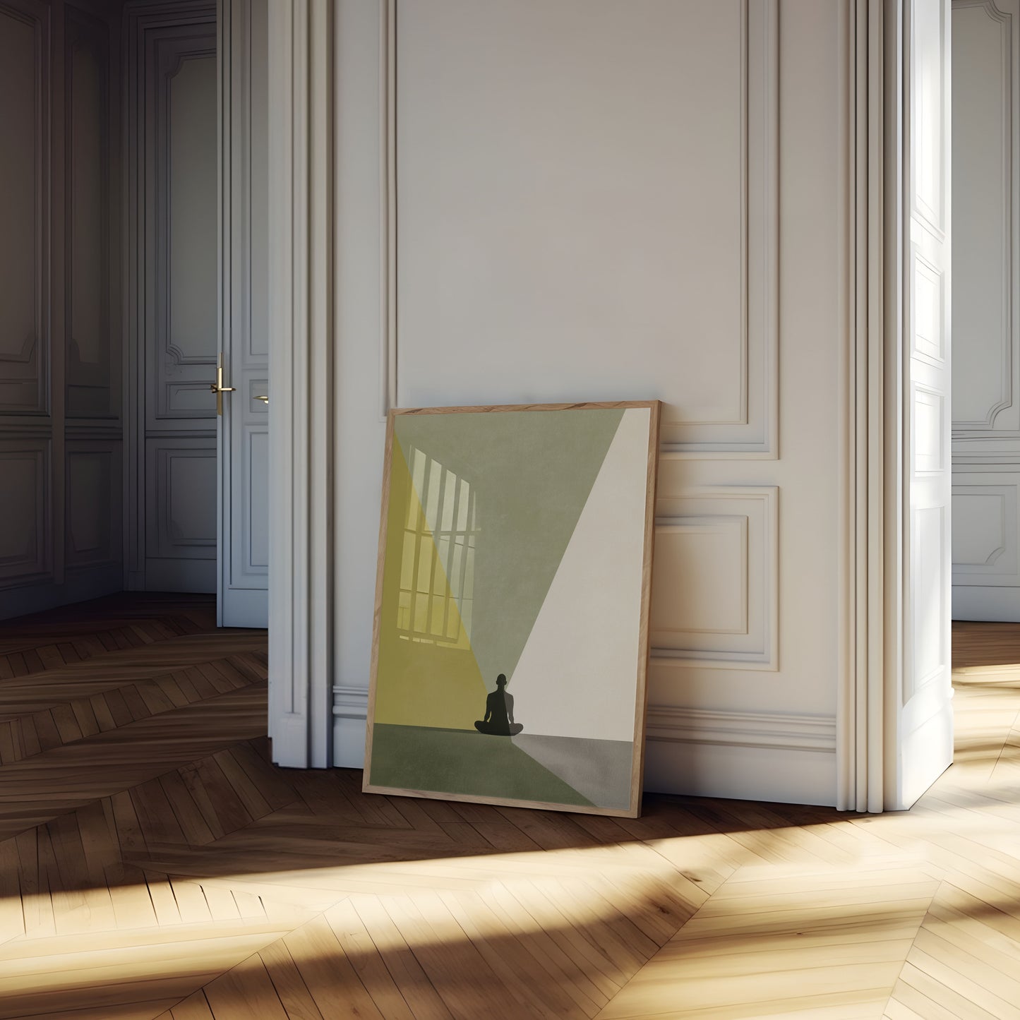 Zen Meditation Color Block Poster