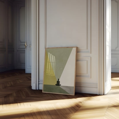 Zen Meditation Color Block Poster