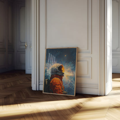Cosmic Solitude Astronaut Poster