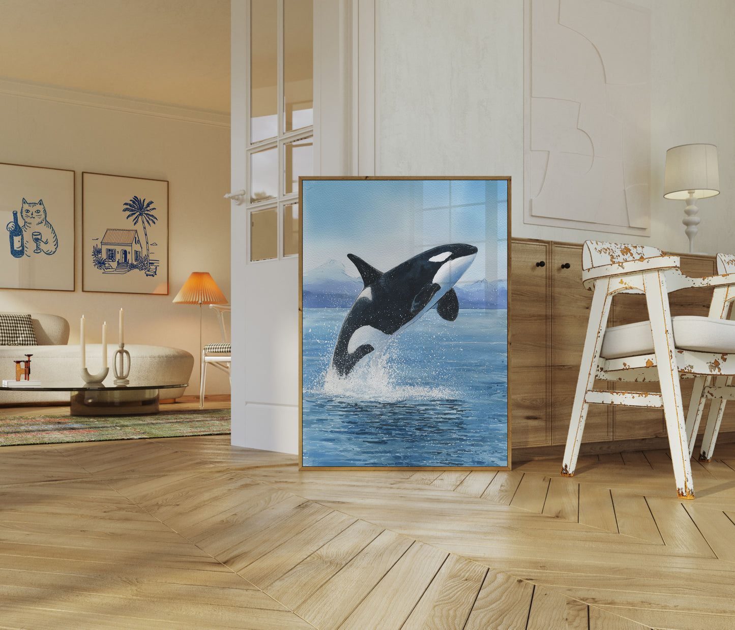Majestic Orca Ocean Leap Poster