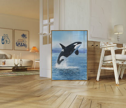 Majestic Orca Ocean Leap Poster