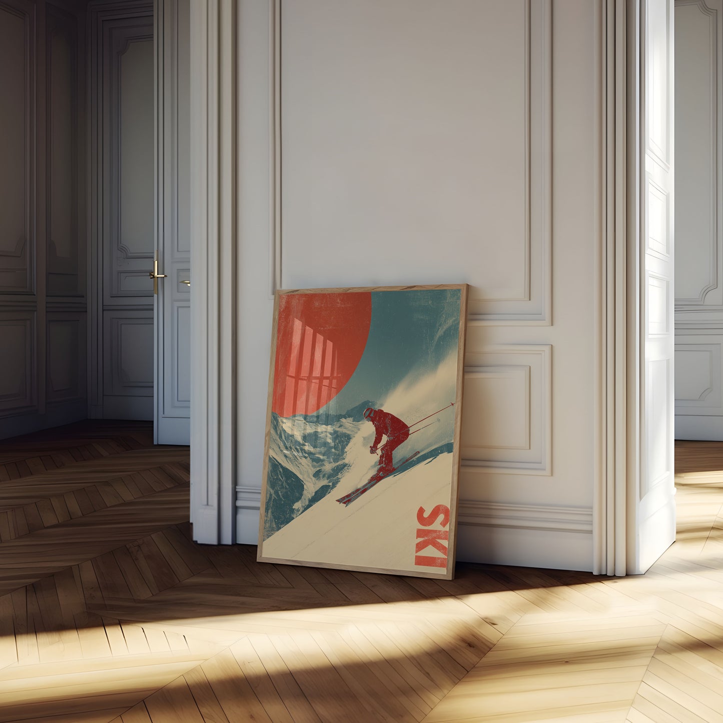Ski-Bergaktions-Poster