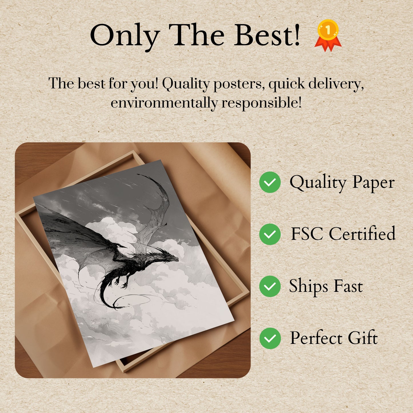 Póster del Dragón Oscuro de Skyborne