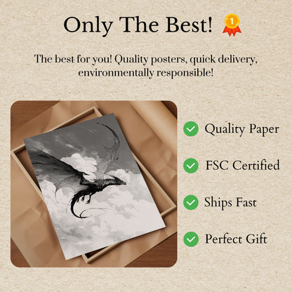 Póster del Dragón Oscuro de Skyborne