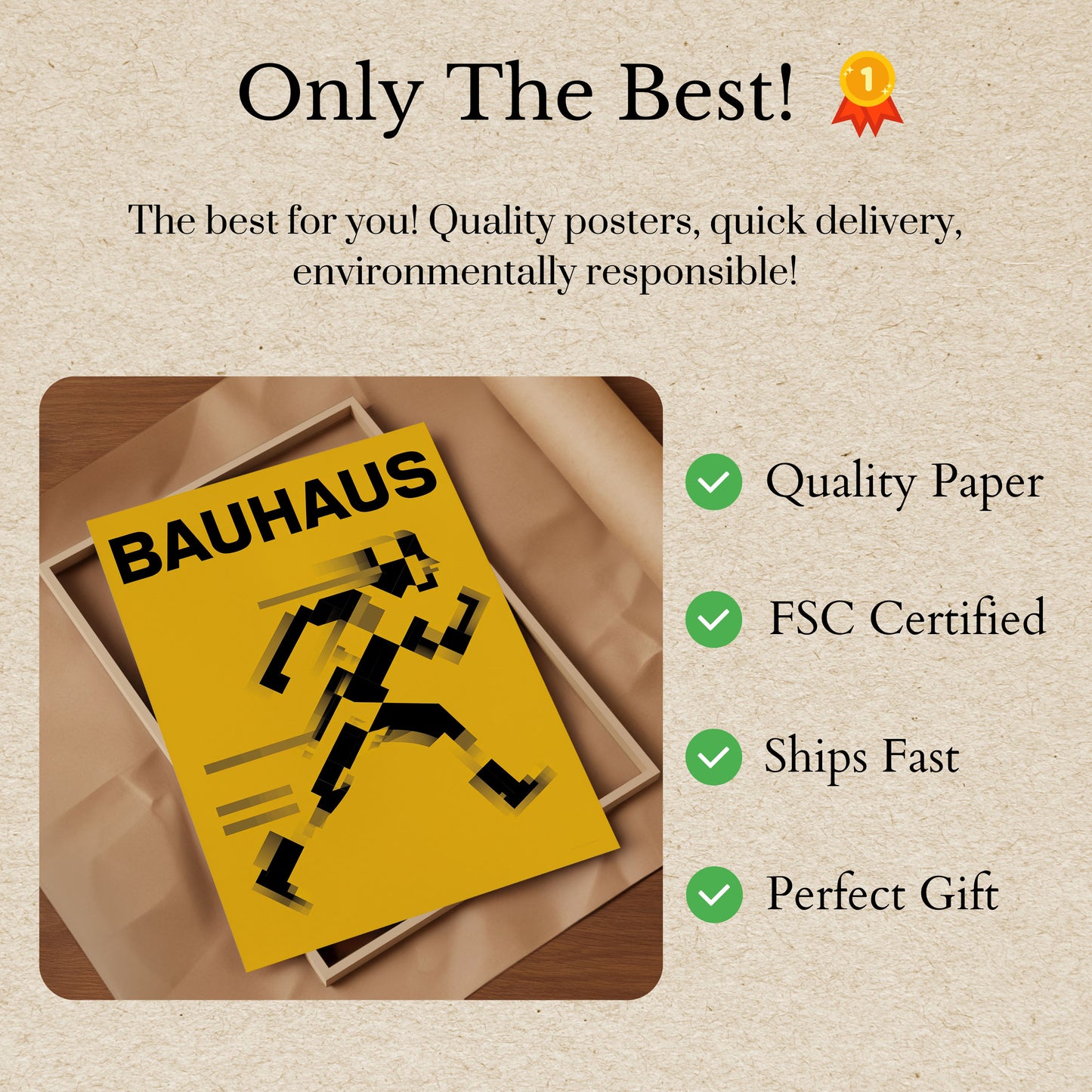 Bauhaus plakát s běžící postavou