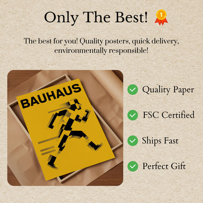 Bauhaus plakát s běžící postavou
