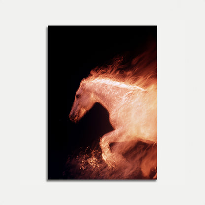 Fire Horse Silhouette Poster