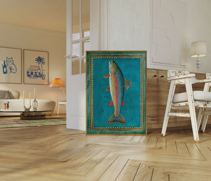 Colorful Fish Splash Poster