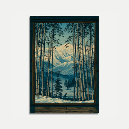 Bamboo Forest Mountain Vista Poster