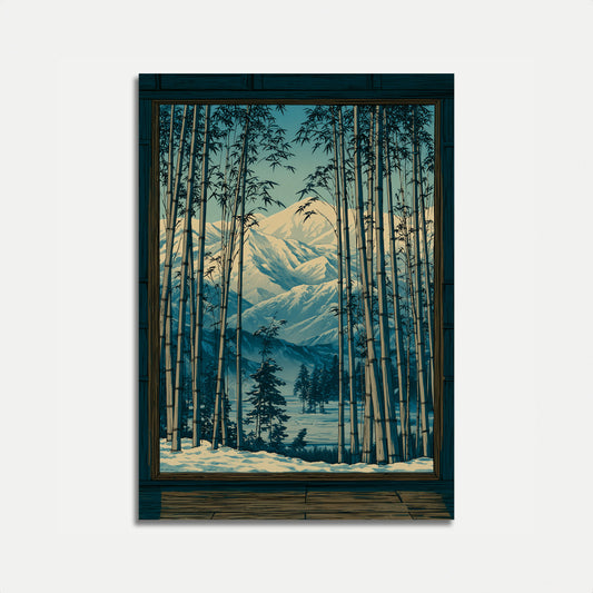 Bamboe Bos Berg Uitzicht Poster
