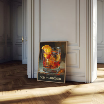 Classic Old Fashioned Cocktail Poster