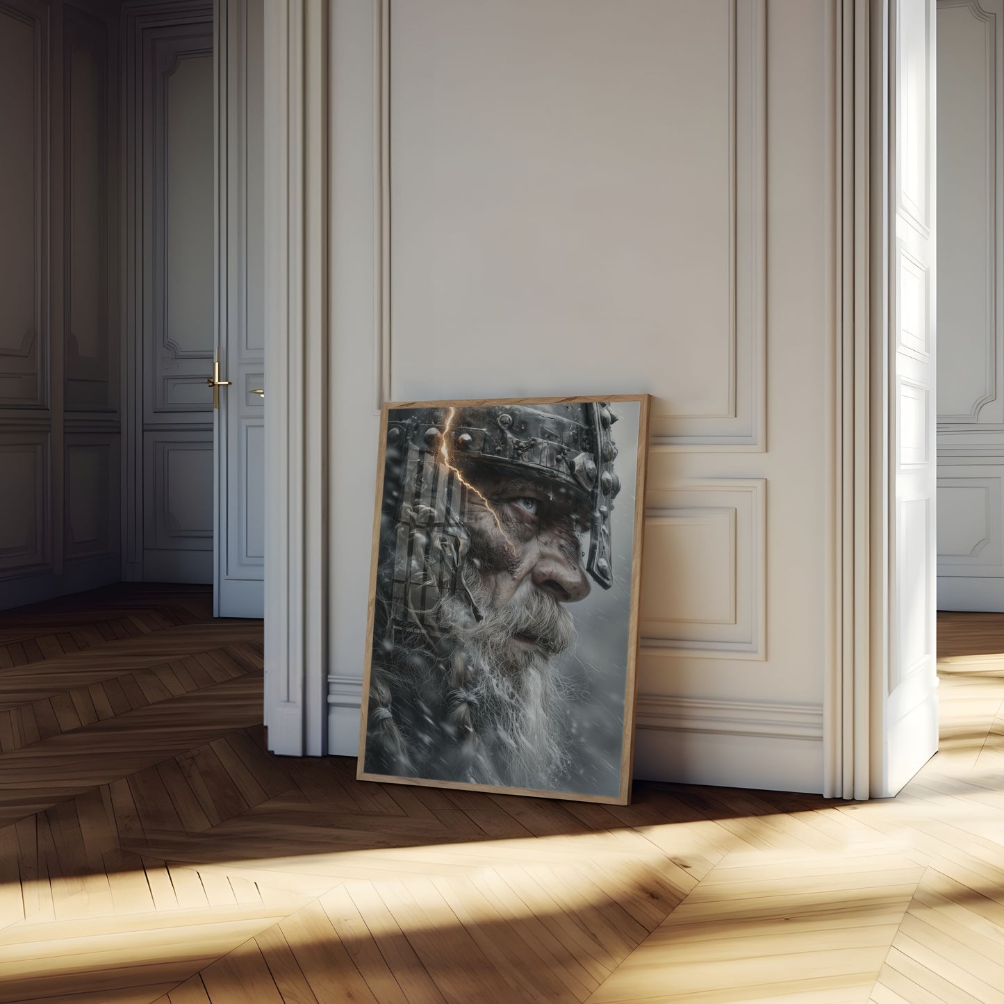 Stormachtige Vikingstrijder Poster