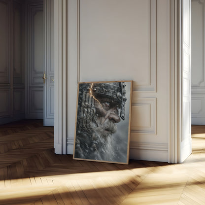 Stormachtige Vikingstrijder Poster