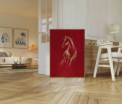 Elegant Horse Portrait Poster