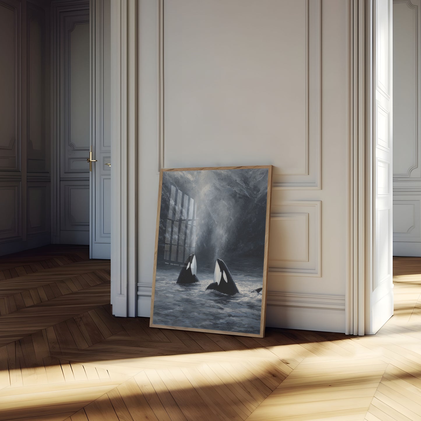 Orche nelle Montagne Nebbiose Poster