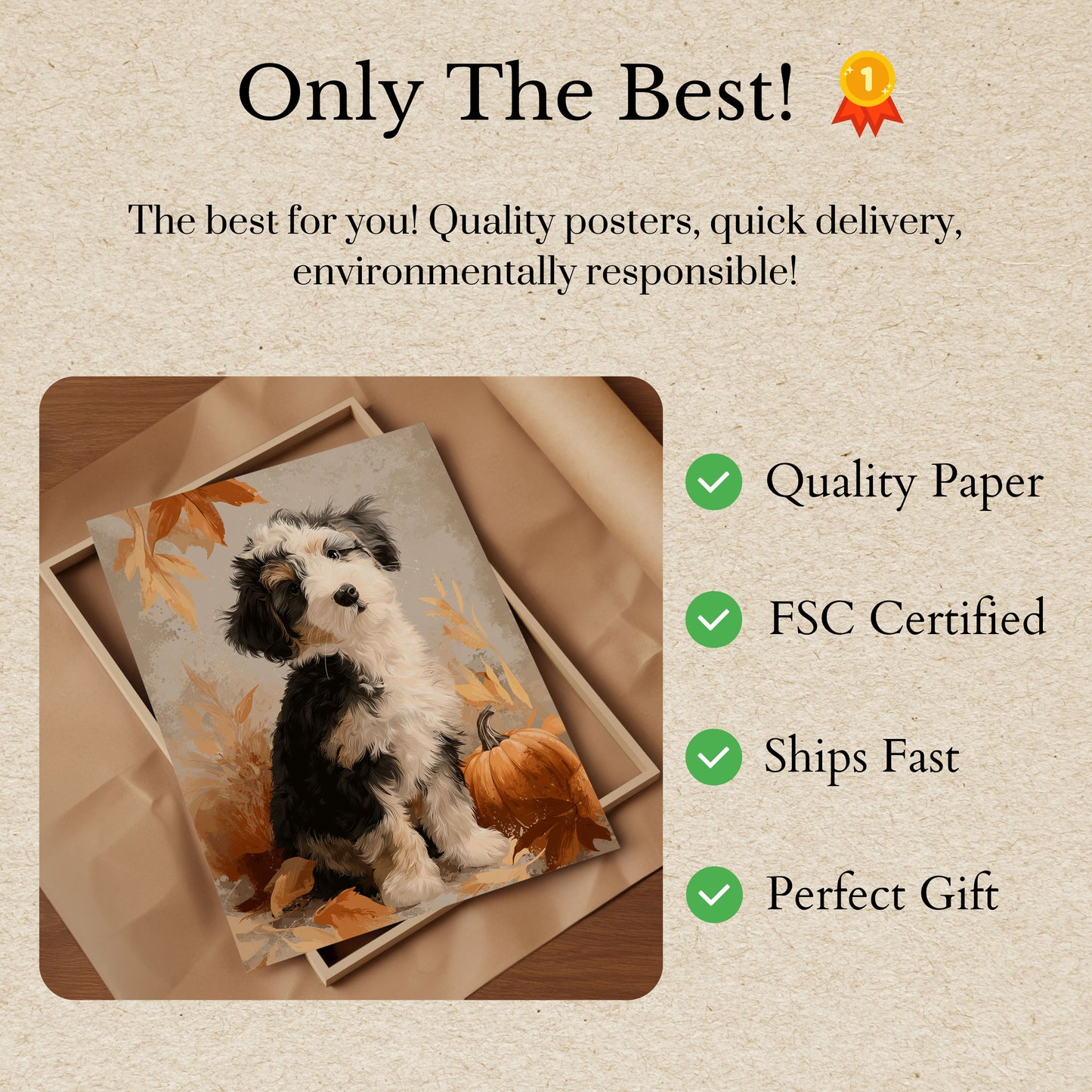 Autumn Puppy Love Poster