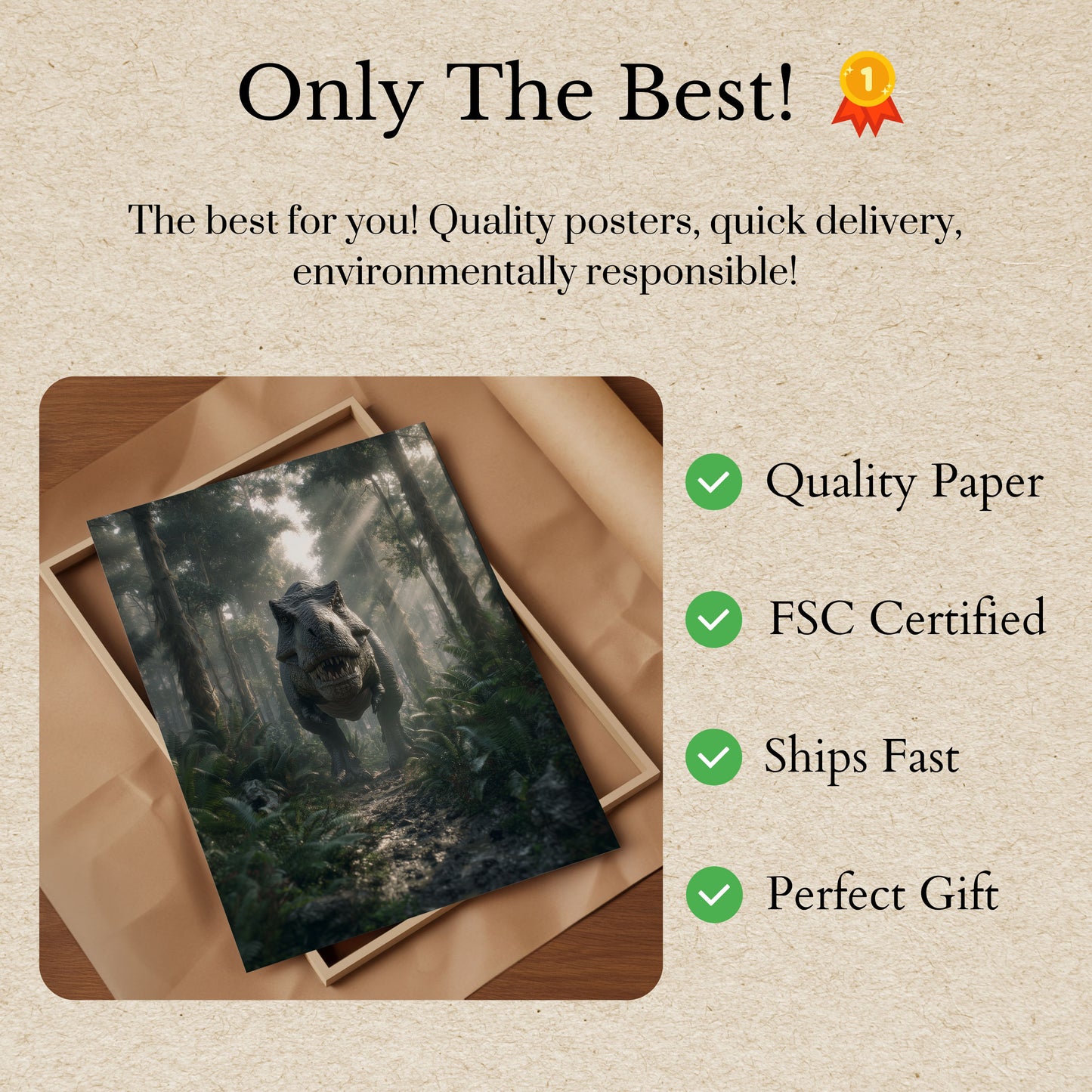 Prehistoric Forest Predator Poster