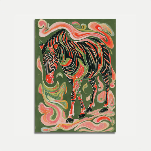 Fluid Zebra Dance Poster