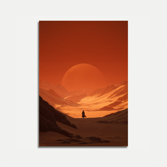 Dune Desert Sunset Cinematic Poster