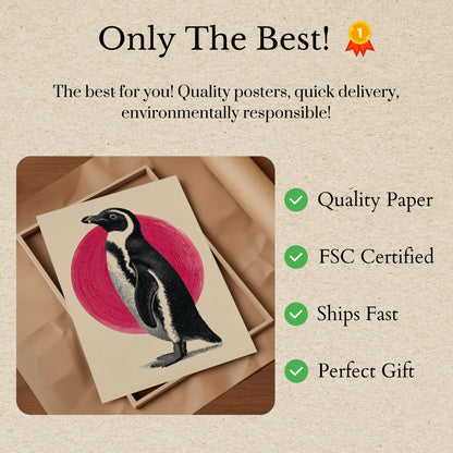 Elegant Penguin Silhouette Poster