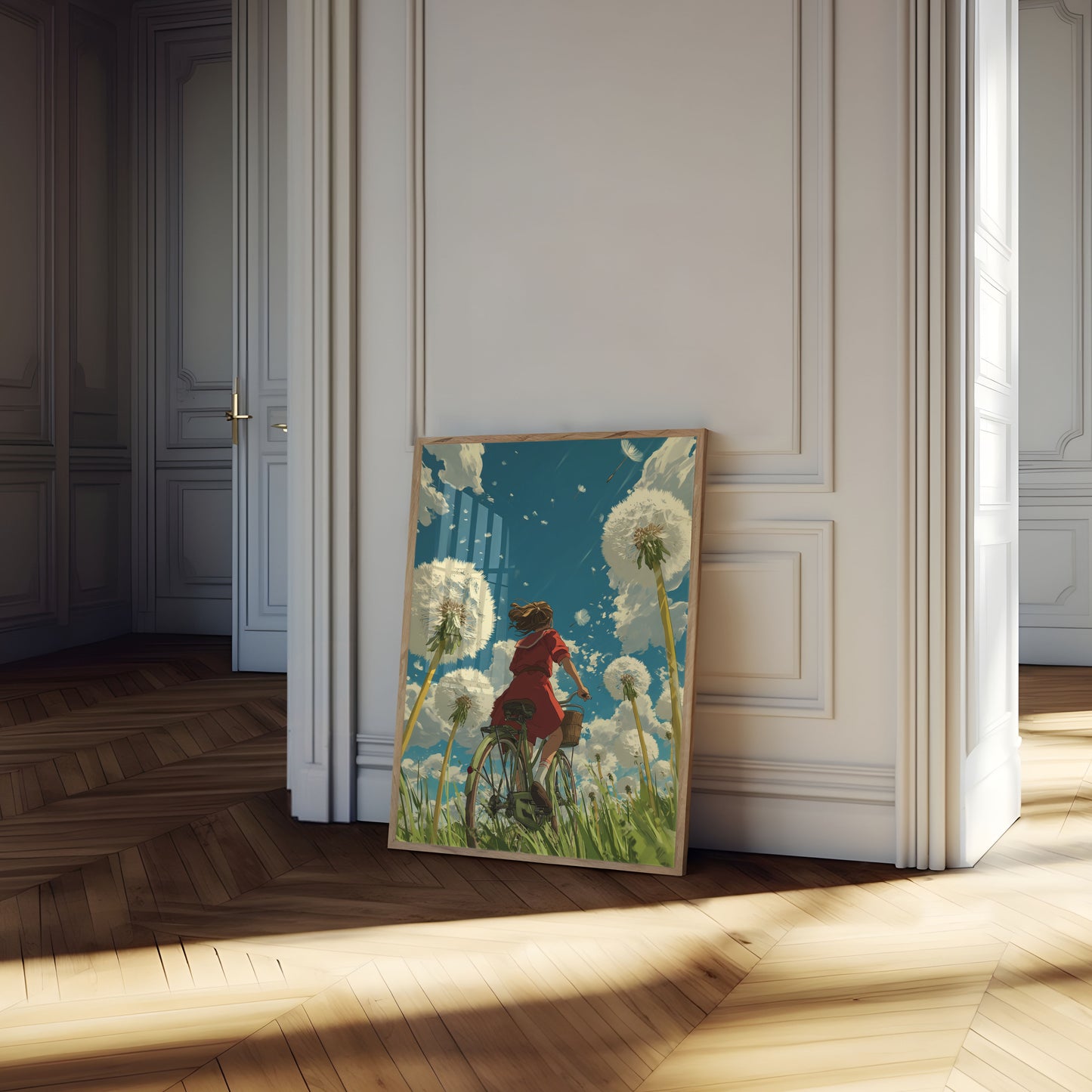 Summer Bicycle Dandelion Dream Poster