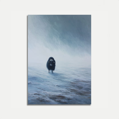 Cartaz do Iaque na Neve Enevoada