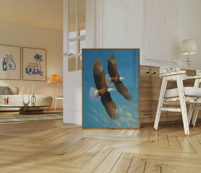 Majestic Eagles in Flight Poster