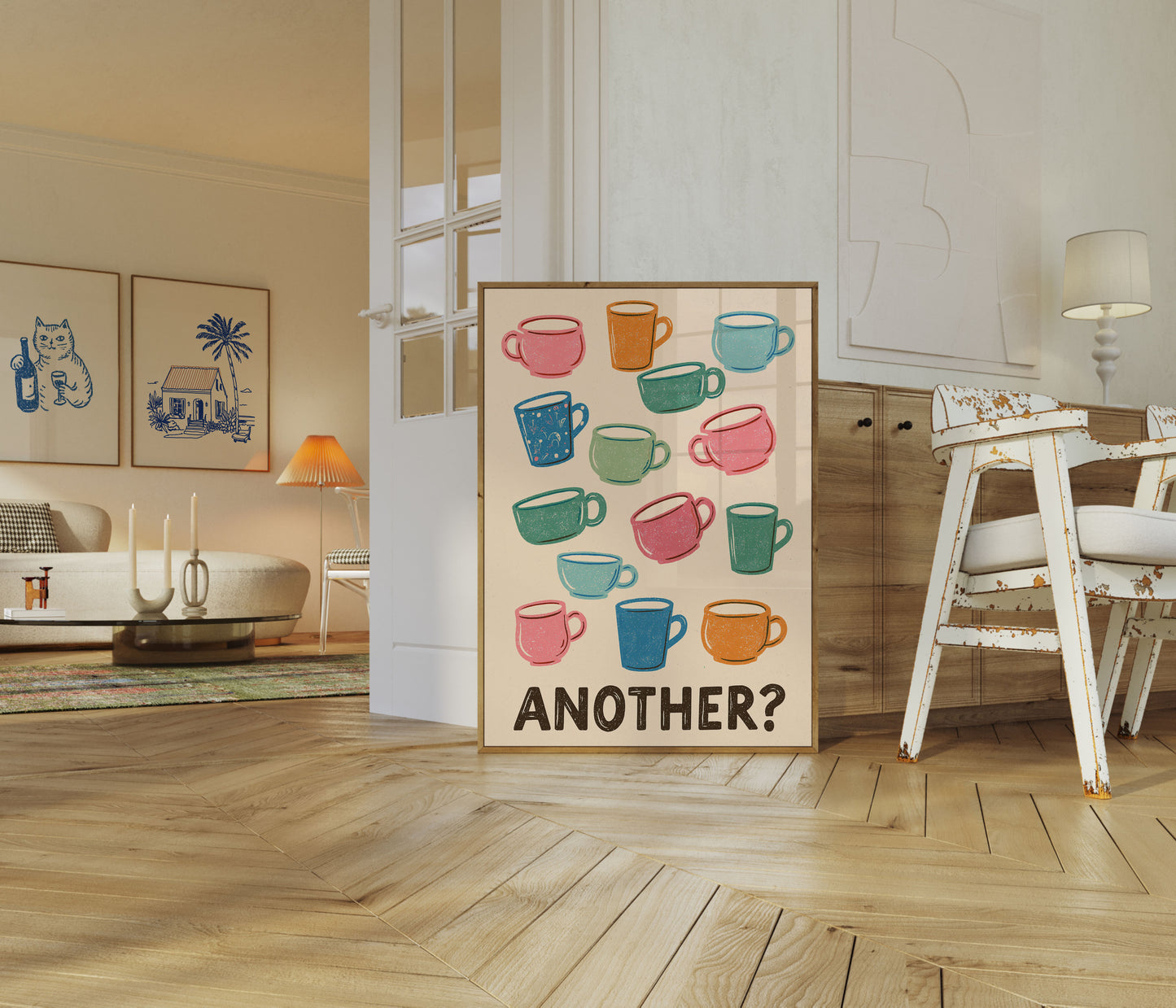 Coffee Cups Color Collection Poster