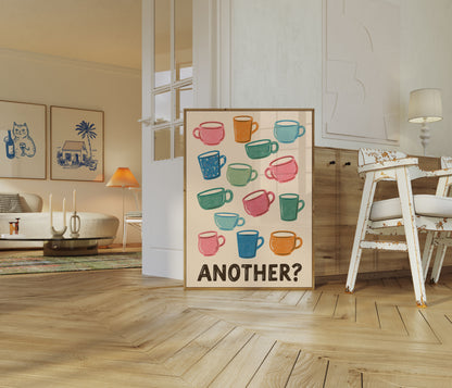 Coffee Cups Color Collection Poster