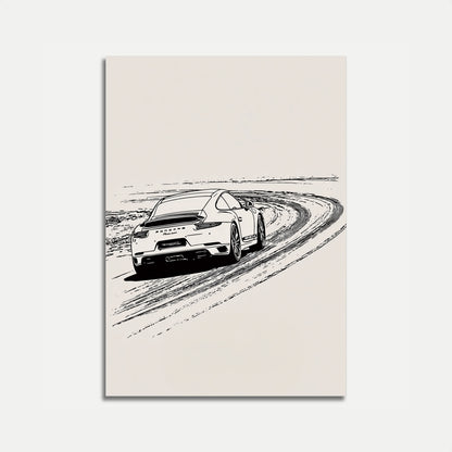Racing Curves Porsche Poster