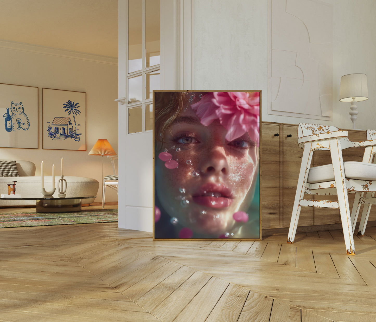 Pink Floral Beauty Poster