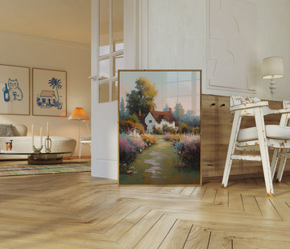 Cottage Garden Landscape Poster