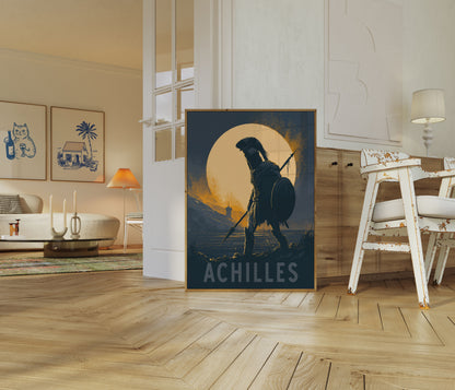 Achilles Warrior by the Sea Poster